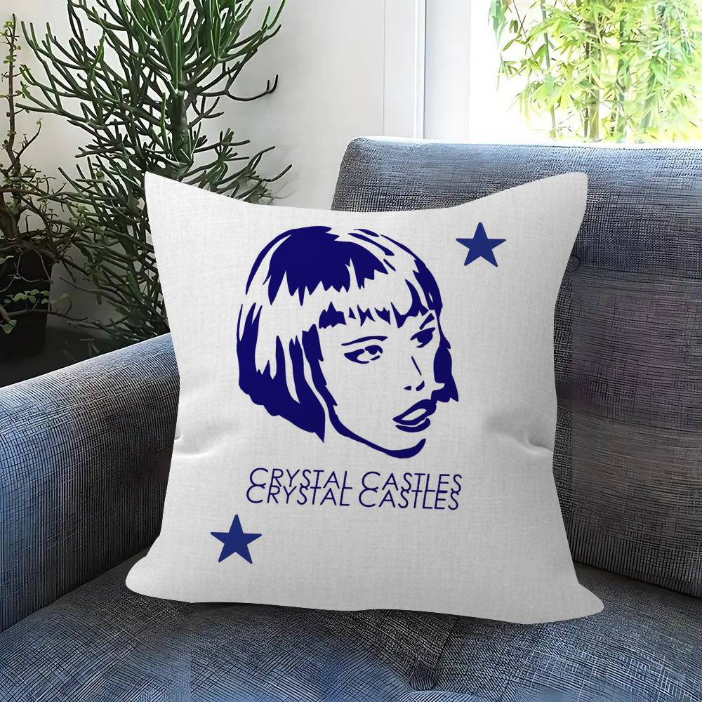 Anime Crystal Castles Band Pillow Anime Pillow Sofa Bed Head Pillow Cover Cushion Cover Fashion