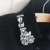 Women's Chiffon Shirt Collar Embroidered Nail Beads Versatile Fake Collar Water Diamond Decoration