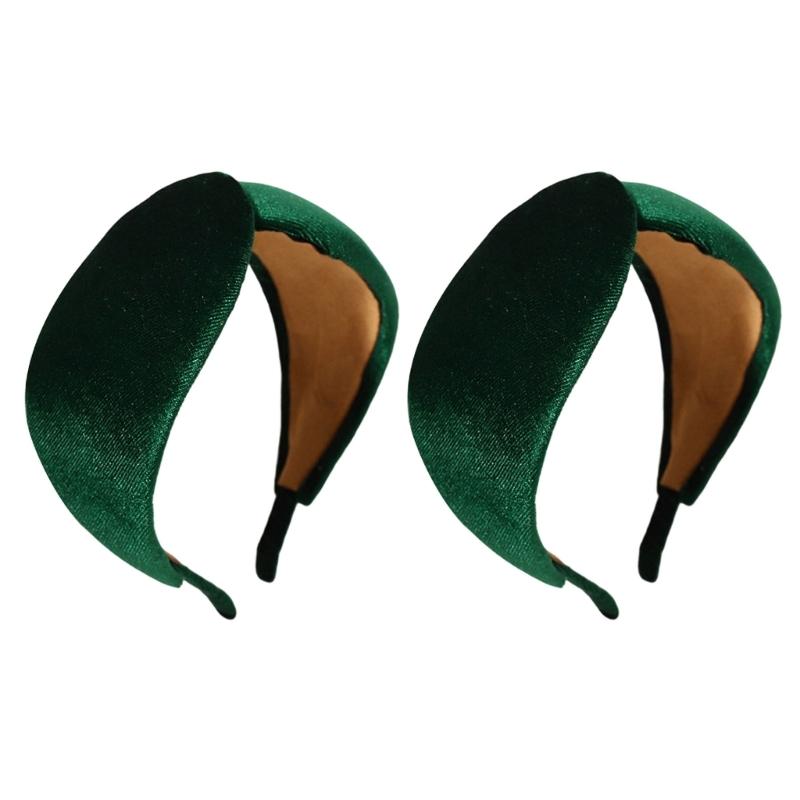 2Pcs Velvety Headbands Solid Color Elegant Style Hairband For Women And Girls Daily Wear Fashionable Accessory