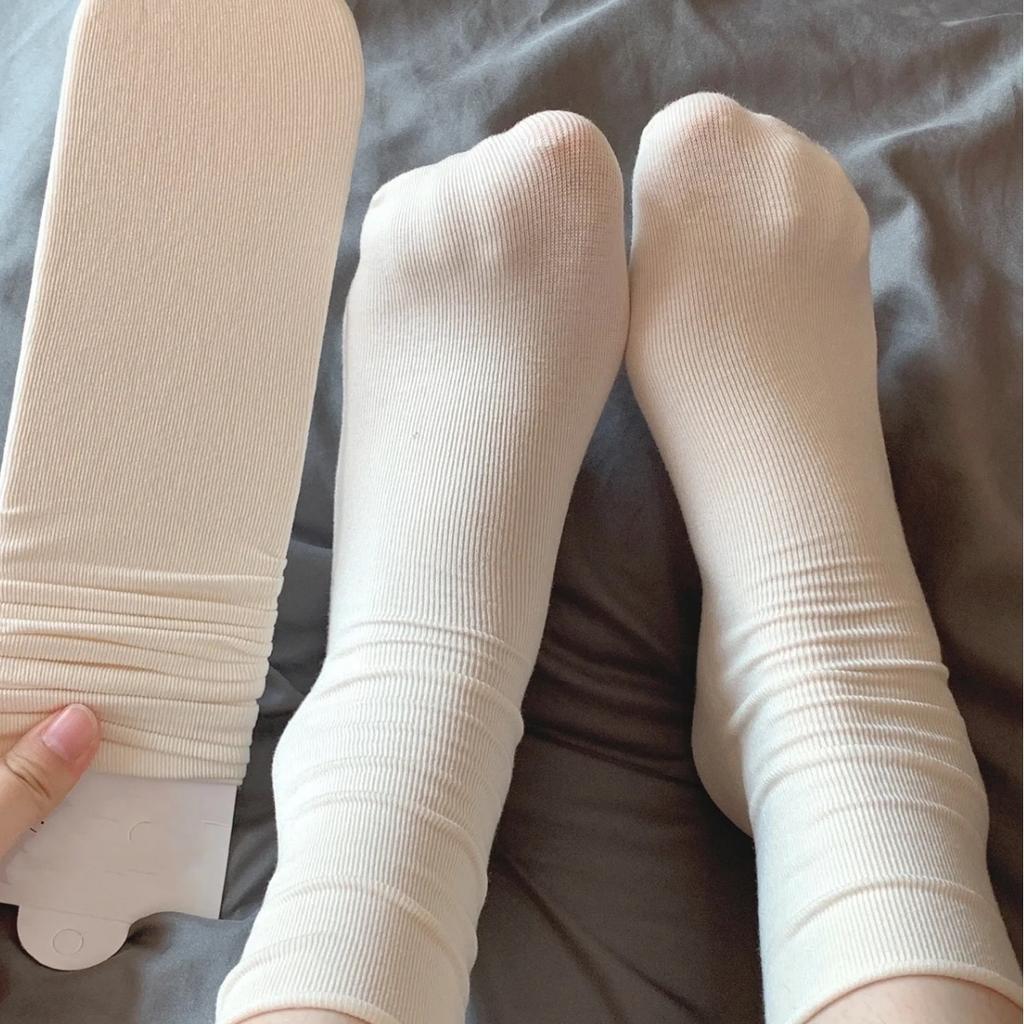 White Ice Socks Summer Thin Mid-Leg Socks Trendy Black Calf Socks Stacked Socks Ice Silk Stockings Summer