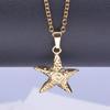Star Necklace Y2K for Teen Girls Women Starfish Pendant Summer Jewelry Starfish Ocean Sea-Life Necklace Clavicle Chain