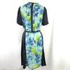 PAUL SMITH BLACK Lightweight Spring Summer Short Sleeve Dress [Size 42/Knee Length/Navy/Floral Pattern] Waist Tie(USED)