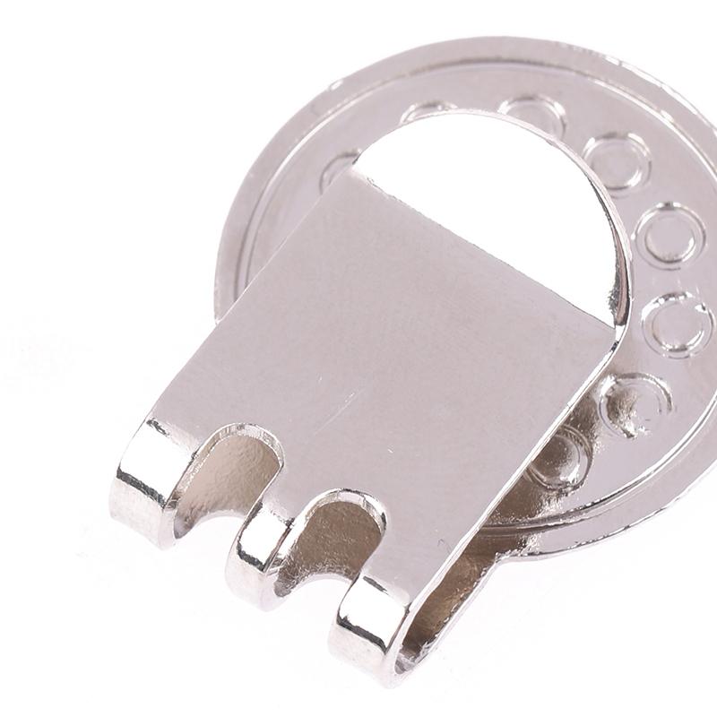 1Pc Golf Ball Marker Golf Hat Clip Magnetic Alloy Golf Ball Position Marker Removable Metal Hat Clip Accessories For Golfers