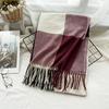 Scarf Autumn and Winter Imitation Cashmere Houndstooth Shawl for Women Trendy and Versatile Warm Long Tassel Scarf
