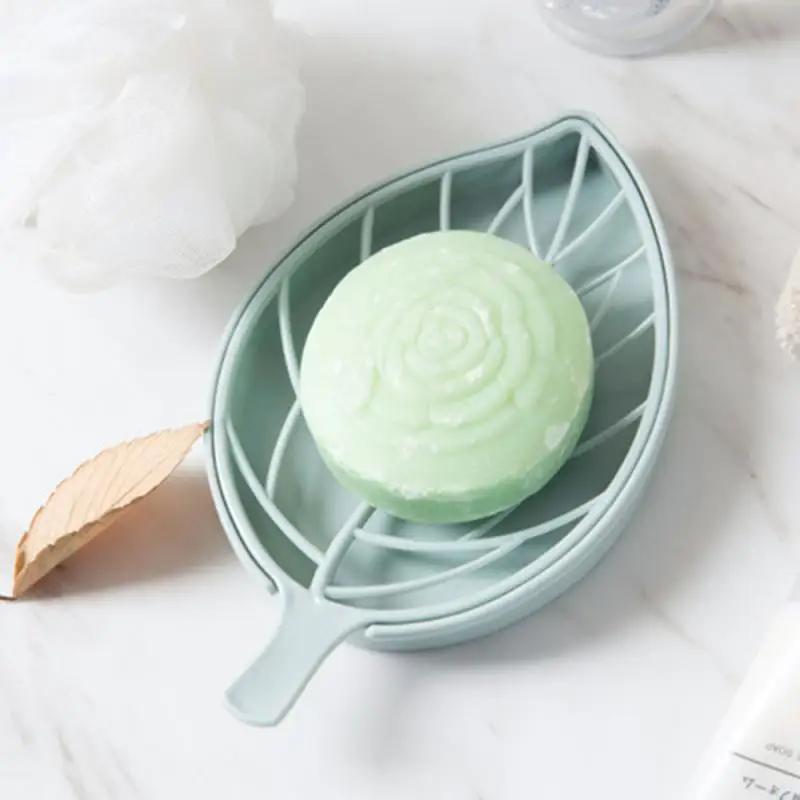 

Коробка для мыльницы на присоске для ванной комнаты, держатель для мыла для душа со сливом, портативный лоток для мыла в форме листа для унитаза, поднос для мыла для стирки