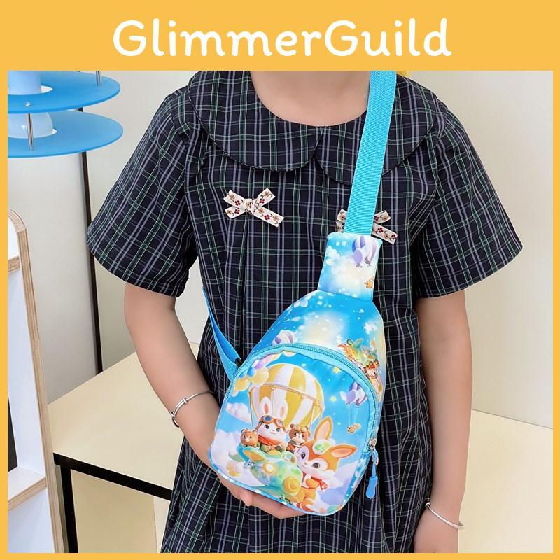 Cartoon Kids Chest Bag With Polyester Lining For Daily Use Suitable For Toddlers