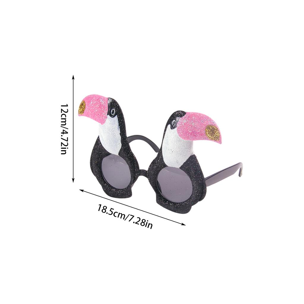 Hawaii Party Glasses Flamingo Coconut Tree Parrot plastic SunGlasses Summer Beach Tropical Wedding Birthday PhotoBooth Props
