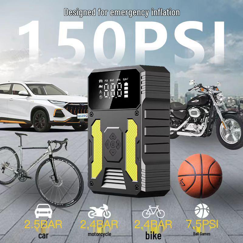 Portable Mini Air Pump & Car Emergency Jump Starter Power Bank