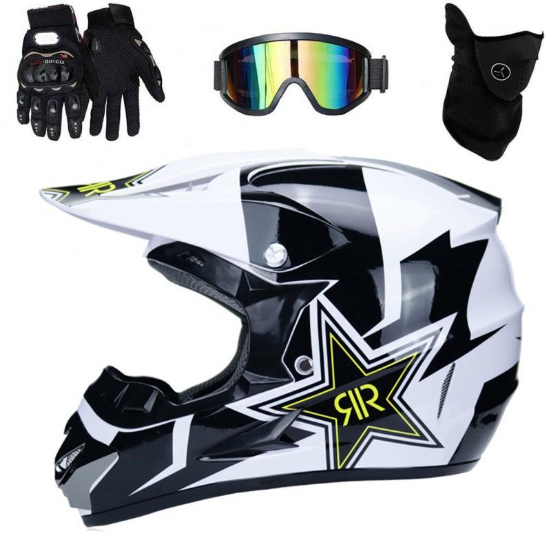 Full Face Motorcycle Helmet Off-Road Dirt Bike ATV Trail Riding Adult Unisex ABS Safety Gear S M L XL