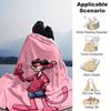Anime Attack On Titan Eren Mikasa Cartoon Flannel Blanket,Warm and Cozy Soft Throw Blanket for Home Bedroom Bed Sofa Cover Kids
