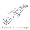 2-10pcs Square Spring Wire Diameter 0.8-1.2MM Rectangular Compression Spring (Size : FW-BH1.0x12x25x150, Style : 2PCS)
