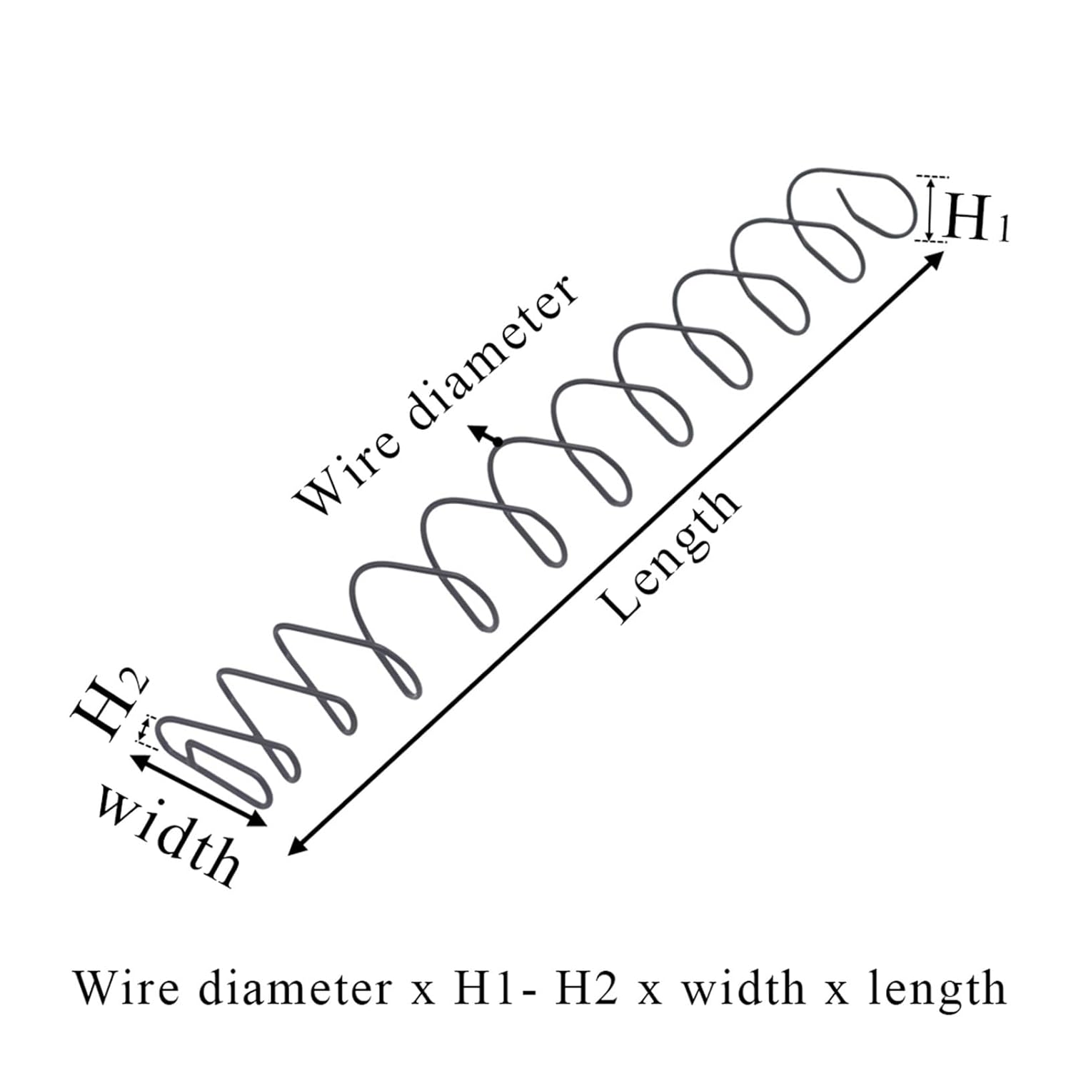 

2-10 шт. Квадратная пружинная проволока Диаметр 0,8-1,2 мм Прямоугольная пружина сжатия (Размер : FW-BH1.0x12x25x150, Стиль : 2PCS)