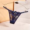 1 Pc Sexy G-string Thongs Women Panties Floral Sheer Underwear Soft Side Tie Lingerie Briefs Lace Transparent Thong Panties