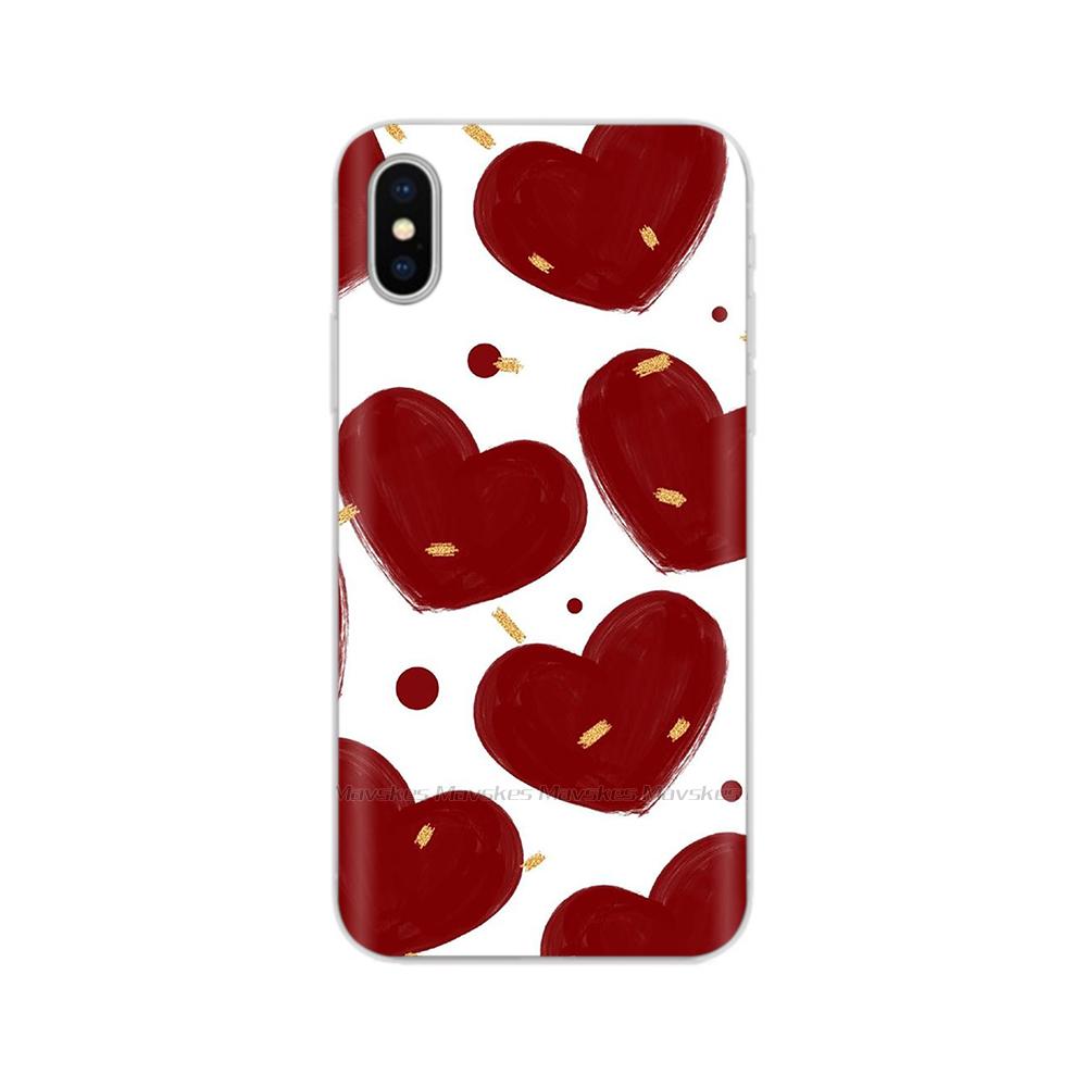 For iPhone X Case For iPhone Xs Case Fashion Soft Silicone Housing For iPhoneX Transparent Phone Back Covers Shell Flowers Coque