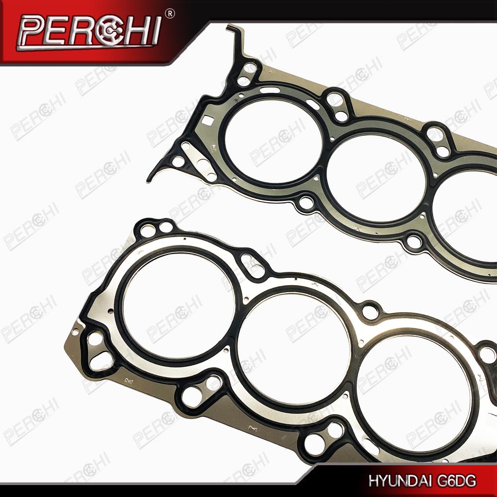 2PCS for Hyundai CADENZA II (YG) GRANDEUR (IG) 3.0 GDI 2016- G6DG Engine Metal Cylinder Head Gasket 22311-3L100 22311-3L150
