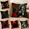 Handsome Anime Goblin Slayer-Cartoon Pillow Case Silky Elegant Comfort Sofa Bed  Invisible Zipper Beach Pillowcase