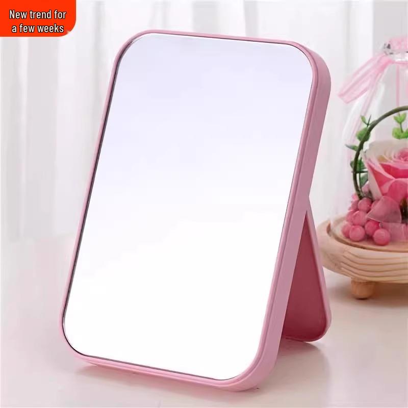 Portable HD Single-Sided Folding Makeup Mirror - Compact Desktop and Pocket Beauty Mirror