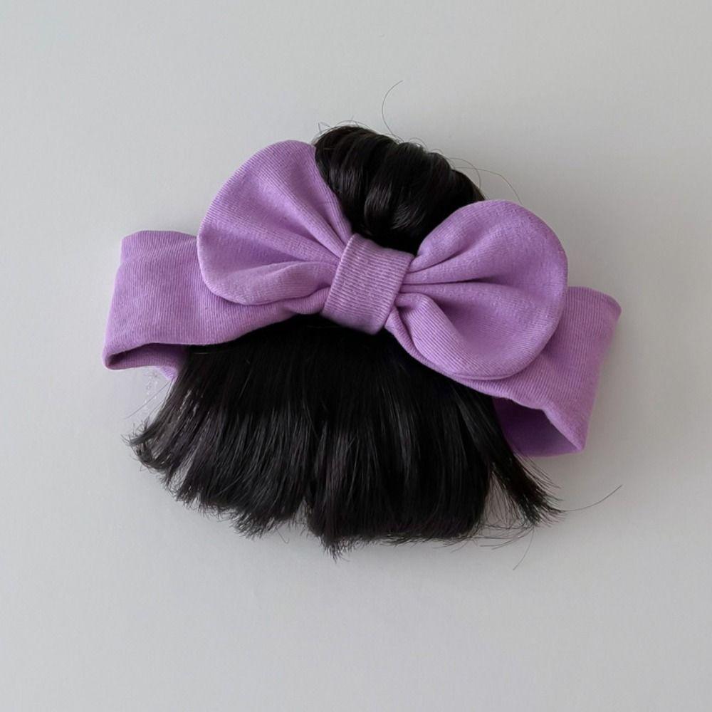 

Bowknot Newborn Wig Headband Cotton Infant Hairpiece Hair Accessories Baby Hair Bands Wig Toddler фиолетовый