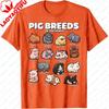 Fashionunisex T-shirt Cute Pig Breeds Short Sleeve Summer Casual Tee Funny Farm Animal Print Design Comfort Daily Streetwear Tops