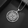 New Viking Amulet Witch Irish Knot Necklace Stainless Steel Jewelry