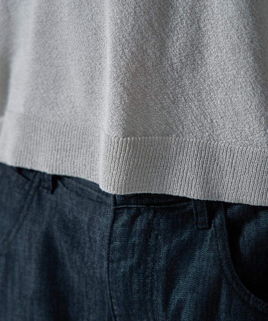 WAAR M1092 Airy Round Knit_Light Gray