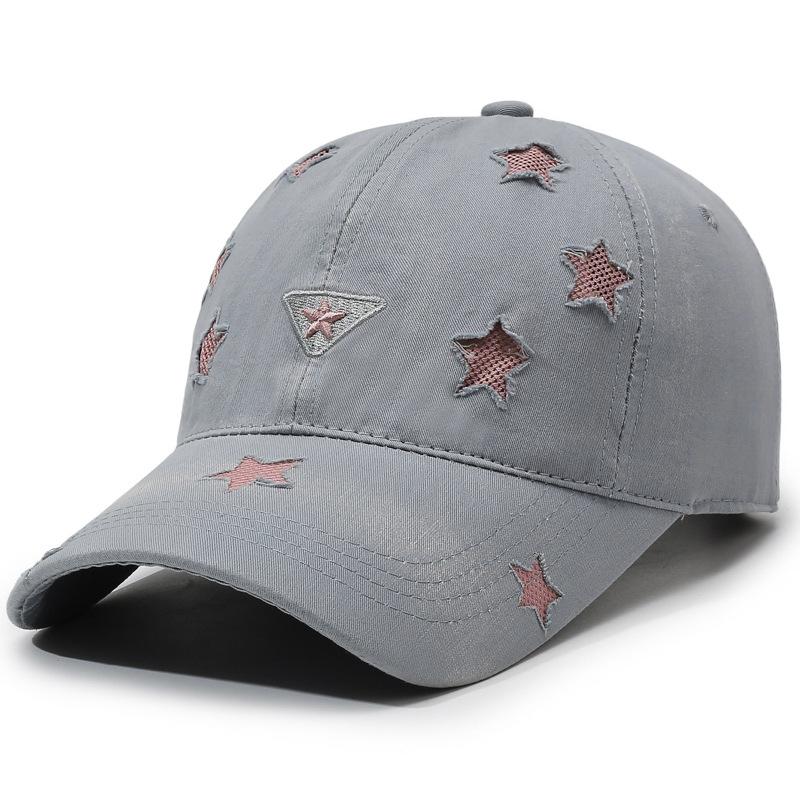 Vintage Five-Pointed Star Embroidered Baseball Cap Unisex Cap Breathable Soft Top Sunhat
