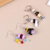 Asymmetric Handmade Geometric Candy Beads Ins Drop Earrings Women  Dopamine Colorful Metal Earrings Gift