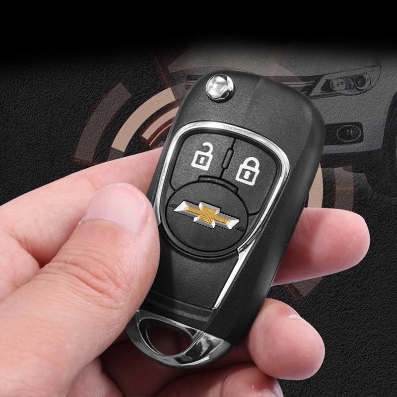 Samolepka s emblémem na dálkový klíč od auta Hliníková dekorace klíčů Nálepka pro Chevrolet Cruze Malibu Colorado Suburban Equinox Blazer Camaro