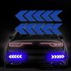 10 Pcs/Set Reflective Arrow Sign Tape Warning Safety Sticker for Car Bumper Trunk Reflector Hazard Tape Motorcycle Accessories