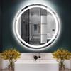 LED Lamp Mirrors Round Bathroom Decorative Mirrors Dressing Room Luxury Wall Sticker Mirrors Modern Home Decoration Furniture
