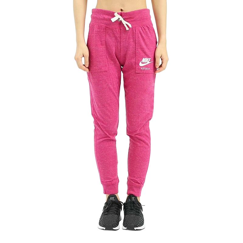 Nike Kids  Knitted Sports Pants Breathable Logo Print Drawstring Cuffs Kids pants 874602-607