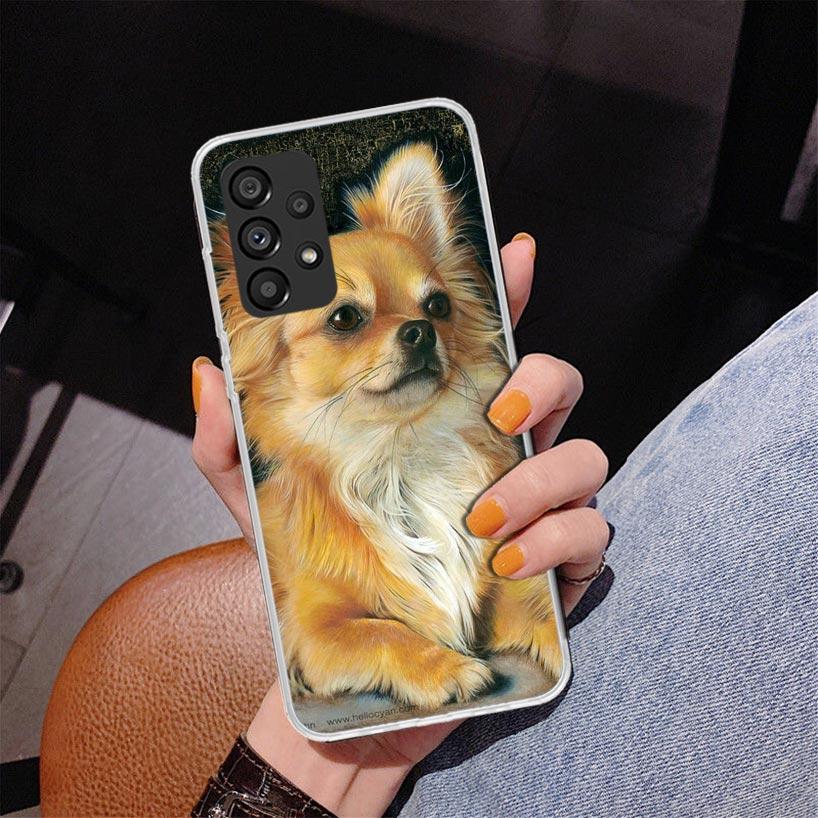 Chihuahua Puppy Teacup Dogs Phnoe Case for Samsung Galaxy A17 A37 A57 A16 A26 A36 A56 A15 A14 A13 A55 A54 A53 A35 A34 A33 A25 A2