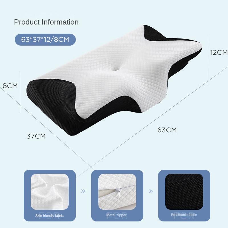 Ergonomic Orthopedic Neck Support Cervical pillow Removable Cover Memory Foam Deep Sleep Pillow for Neck Pain Relief
