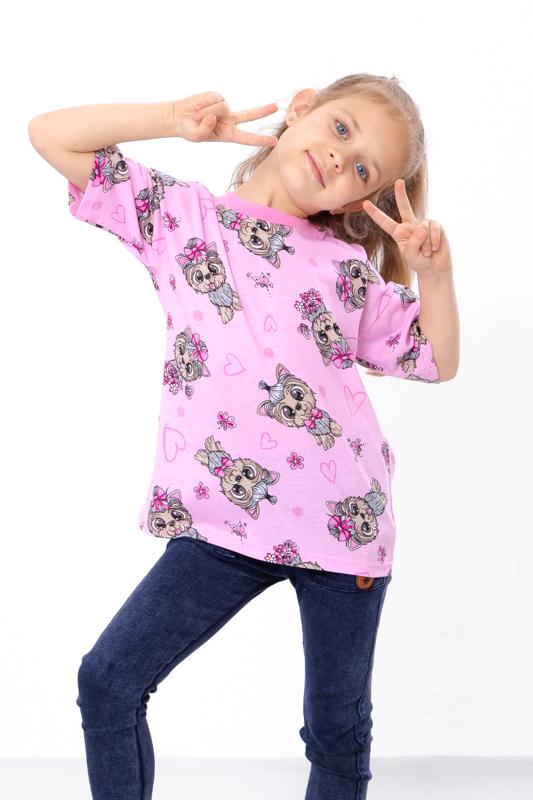 

Літня футболка для дівчинки – Милі принти, Яскраві кольори, Літо, 6414-002-5 HC 110 бейкер miller рожевий колір