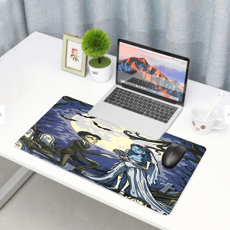 Corpse Bride Print Mouse Pad, Anti‑Slip Desktop keyboard Mat, for PC Laptop Gaming Working Daily Use, Cool Festival Surprise Gift
