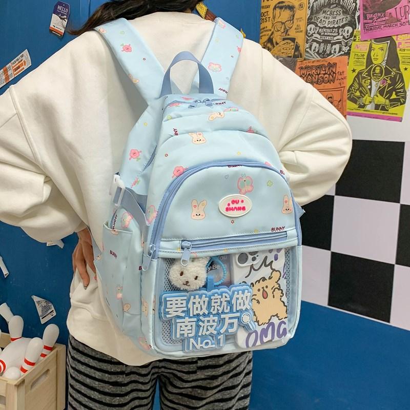 High-value junior high school student schoolbag versatile Japanese pain bag snack transparent backpack cute high school student backpack