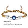 Hand of Fatima Pendant Bracelet Turkish Blue Evil Eye Lucky Red Braided Rope Handmade Adjustable Couple Jewelry For Women Men