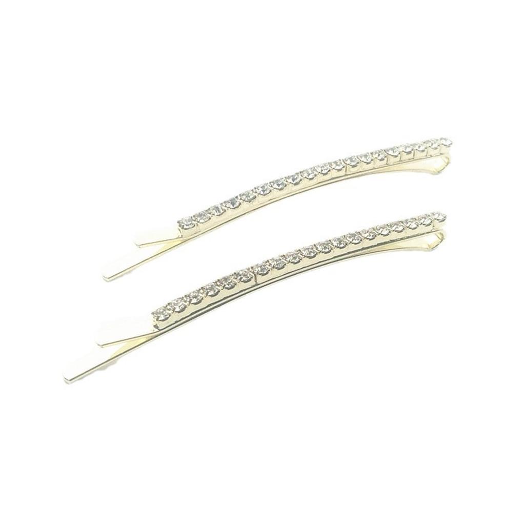 Elegant French Hair Pin Metallic Rhinestone Hair Clip Set of 6 Side Bangs Clip Women Hair Shaping Decors for Daily Wear