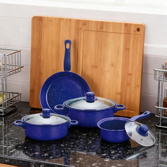 13Pcs Cookware Set Non-Stick Iron Pots And Pans with Comfortable Handles