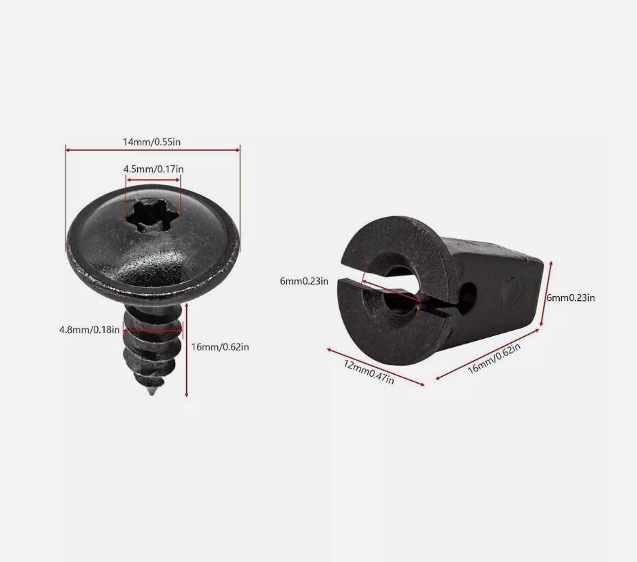 10 Pairs Fender Chassis Trim Mounting Bolts For Vw Torx Screw Bolt Bumper Arch Mud Flaps Splash Guards Undertray Trim Fixing