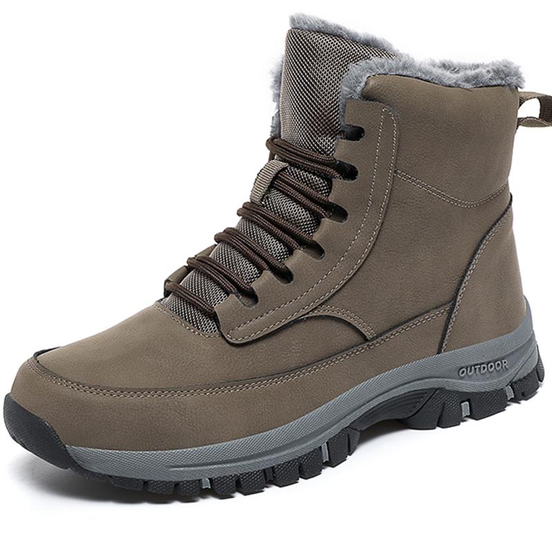 

Осень / зима Мужские теплые хлопковые ботинки большого размера для улицы, противоскользящие и износостойкие, альпинистские зимние ботинки 48 хаки
