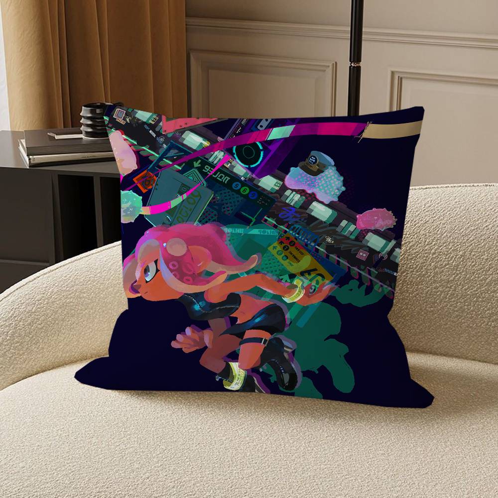 Spiel S-Splatoon 3 Kissen Geschenk Heim Büro Dekoration Schlafzimmer Sofa Auto Kissenbezug Hülle 45x45