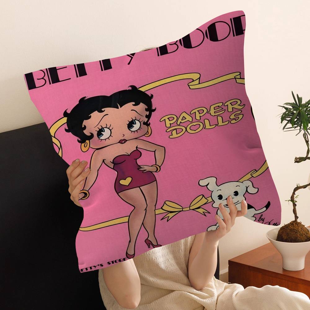 B-Betty-Aranyos B-Boop Anime Párna Ajándék Otthoni Irodai Dekoráció Párna Hálószoba Kanapé Autó PárnahuzatPárnahuzat