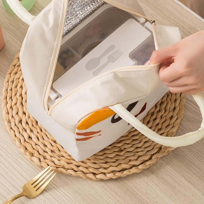 Tkanina Oxford Kreskówkowy Stereoskopowy Torba Termiczna na Lunch Przenośna Torba Tote na Jedzenie Mała Torba Chłodząca Akcesoria do Lunchboxa Torba Termiczna
