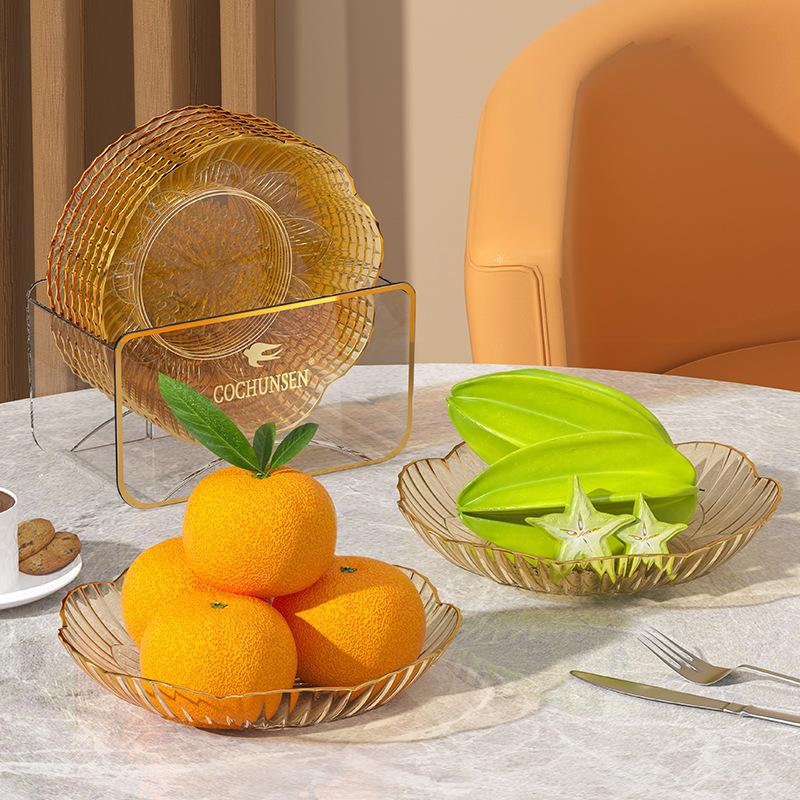 Spit Bone Saucer Household Small Plate Snack Plate Fruit Plate Dining Table Garbage Spit Bone Residue Plate Storage Plastic Plate