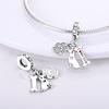 Charms Pendant Original 925 Sterling Silver Cat Dog Puppy Kitten Beaded Charms Fit Bracelet Necklace Women's DIY Jewelry Gift