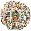 35-50pcs Vintage Exquisite Butterfly Flower Cartoon Graffiti Stickers Waterproof For Phone Guitar Notebook Suitcase Water Bottle