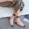 1Pair Transparent Short Sock Silk Elastic Hosiery Mesh Candy Color Polka Dot Ankle Socks Fashion