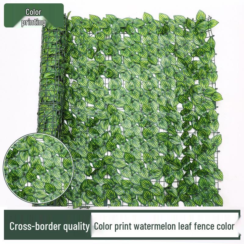 Artificial Green Leaf Hedge: Fake Pothos Climbing Plant, Plastic Balcony Fence & Wall Screening