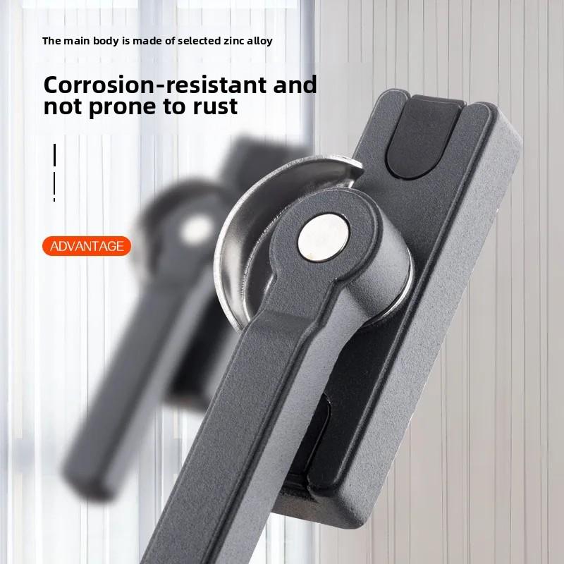 Insurance Crescent Lock Bidirectional Adjustable Left and Right Push Pull Plastic Steel Doors and Windows Anti Theft Lock